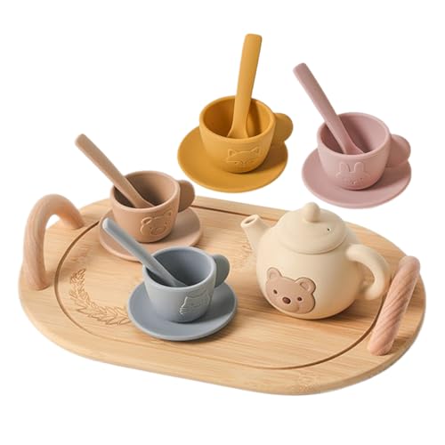 Tea Party Set, Pretend Play Toddler Tea Kit, Role Played Toy for Motor Skills Development, Fun Presents for 3-6 Year Old Girls, Boys, Holiday, Birthday, Christmas Celebration Tea Party Set, Pretend Play Toddler Tea Kit, Role Played Toy for Motor Skills Development, Fun Presents for 3-6 Year Old Girls, Boys, Holiday, Birthday, Christmas Celebration von Bsbkoj
