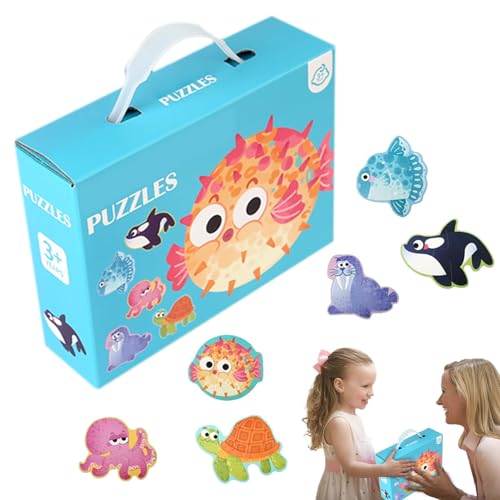 Toddler Jigsaw Puzzle, Sea Creature Puzzle, Lernspielzeug for, Preschool Activity Puzzle, bunte Tierpuzzle, Jigsaw Puzzles für Kinder, Puzzles für 3-6 Jahre alt, Lernspielzeug für Pre von Bsbkoj