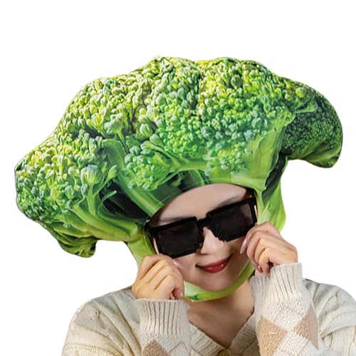 Vegetable Photo Hat, Plush Cartoon Photo Hat, Headgear Hat, Cosplay Kostüm Hat, lustig, Vegetable Photo Prop, Easter Photo Props, Christmas Party Hat, Cosplay Broccoli Hat, Plush Broccoli Hut von Bsbkoj