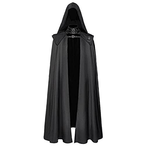 Bsotalines Halloween Kostüm Damen,Damen Kapuzenumhang Umhang mit Kapuze volle Lange Kapuzenumhang Gothic Halloween Umhang Unisex Vampir Hexe Umhang Karneval Halloween Cosplay Kostüm von Bsotalines