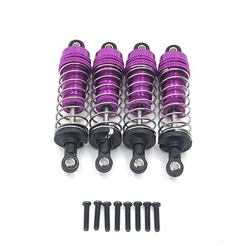 Bsowte Metalldämpfer für 124019 124018 144001 RC Auto Ersatzteile Upgrade Zubehör, Lila, 4 Stück von Bsowte