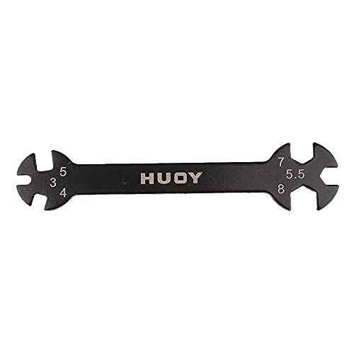 Bsowte Spezialschlüssel, multifunktional, 6-in-1, RC 3/4/5/5,5/7/8 mm, für Spanner und Muttern von Bsowte