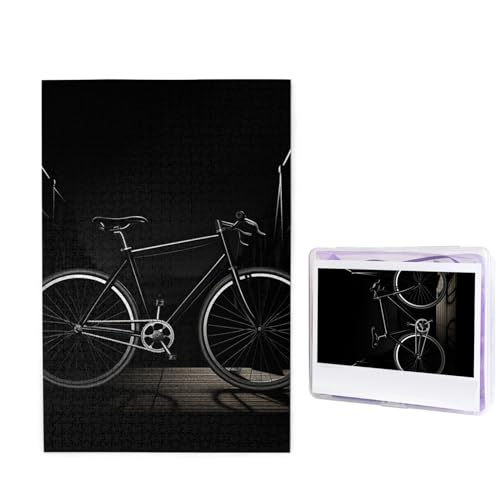 1000-teiliges Puzzle – Fahrrad-ClipArt-Bilderpuzzles für Erwachsene, anspruchsvolles Puzzle, personalisiertes Holzpuzzle, Fotopuzzle, Geschenke, 74,9 x 50 cm von Btcowzrv