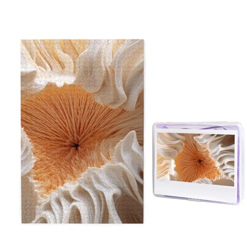 Puzzle mit 1000 Teilen – Inside of Mushroom Picture Puzzles für Erwachsene, herausforderndes Puzzle, personalisiertes Holzpuzzle, Fotopuzzle, Geschenke, 74,9 x 50 cm von Btcowzrv