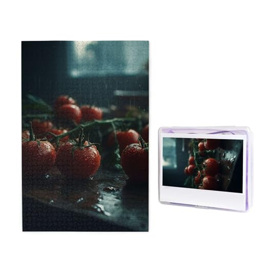 Puzzle mit 1000 Teilen – Wasser die Tomaten, Bildpuzzles für Erwachsene, herausforderndes Puzzle, personalisiertes Holzpuzzle, Fotopuzzle, Geschenke, 74,9 x 50 cm von Btcowzrv