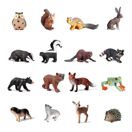 Btgghytr 10/14/16PCS Kinder Simulation Tiere Spielzeug Für Junge Modelle Action Figuren Füchse Wolf Tiere Kinder Erkenntnis Spielzeug von Btgghytr