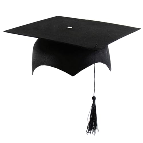 Btgghytr 2024 Akademisches Mörtelbrett Bachelor Caps Graduation Kostüm Unisex Matte Fransen Abschluss Hut für College Universität von Btgghytr