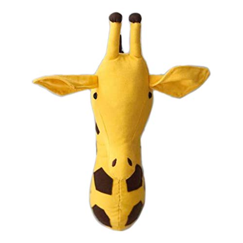 Btgghytr Dschungel Giraffe Stofftier Köpfe für Wand Kinderzimmer Zimmer Mount Fantasy Wanddekoration Hängend Mädchen Kinder von Btgghytr