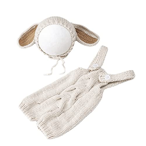 Btgghytr Fotografie Requisiten Für Baby Jungen Mädchen Unisex Strampler Foto Requisiten Neugeborene Gestrickte Kaninchen Kostüm Foto Overalls von Btgghytr