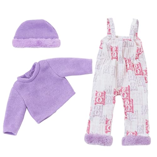 Btgghytr Lavendel-Pyjama-Outfit für 45,7 cm große Puppen mit schönem Plüsch-Welpen-Pantoffel, Zubehör, für den täglichen Gebrauch, Heimdekoration von Btgghytr