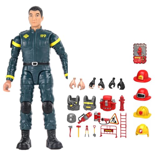 Btgghytr Modell Feuerwehrmann Mann Action Figure Set Für Kinder Kunststoff Soldat Modell Figur Kuchen Junge Geburtstagsgeschenk von Btgghytr