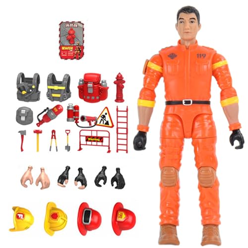 Btgghytr Modell Feuerwehrmann Mann Action Figure Set Für Kinder Kunststoff Soldat Modell Figur Kuchen Junge Geburtstagsgeschenk von Btgghytr