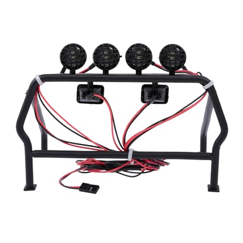 Rock BuggysRoll Cage Rahmen Mit 6 LED Licht Kompatibel Für 1/10 SCX10 Fernbedienung LKW Crawler Auto Teile Langlebig von Btgghytr