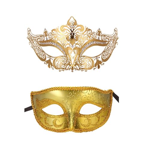 Btruely 2 Stück Maskerade Maske mit Stab, Frauen Venezianische Spitzenmaske Karneval Maske Karneval Maskerade Augenmaske für Frauen Mädchen Kostüm Party Masken Verkleidung von Btruely