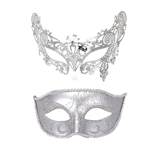 Btruely 2 Stück Maskerade Maske mit Stab, Frauen Venezianische Spitzenmaske Karneval Maske Karneval Maskerade Augenmaske für Frauen Mädchen Kostüm Party Masken Verkleidung von Btruely