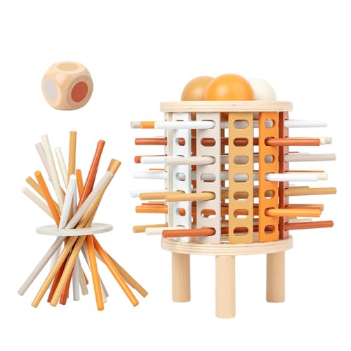 Btuty Musikinstrumente Set Holz Brettspiel Bunte Holzstöcke und Würfel Interaktive Interaktive Spiele Entwicklung Hand-Auge-Koordination Geburtstagsgeschenk von Btuty