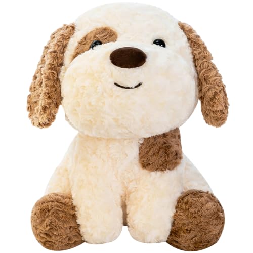 Kuscheltier Hund, 25CM Hunde Plüschtier, Kuschelhund Kinder-Kuscheltier Süßes Hündchen-Plüsch-Stofftier Kinder Realistischer Plüsch Spielzeugweiches Stofftier für Kinder und Babys von BULKEE