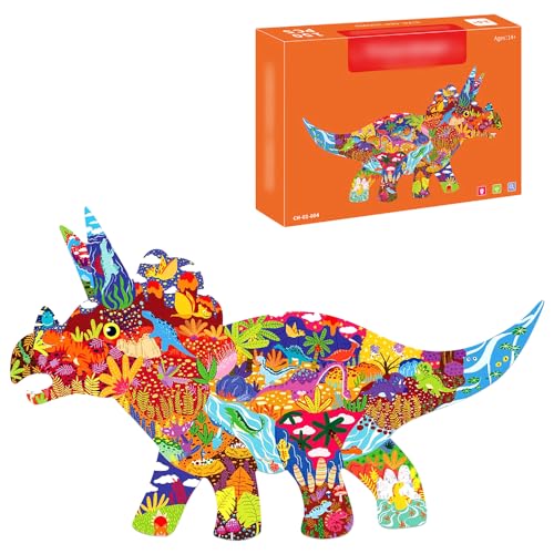 Dinosaurier Puzzle, Jig-Saw Puzzle 150 Teile Tier Puzzle Spielzeug Dinosaurier Spiel Puzzle Kinder Geschenk für Jungen Mädchen ab 3 4 5 6 7 8 9 Jahren von BuLKee