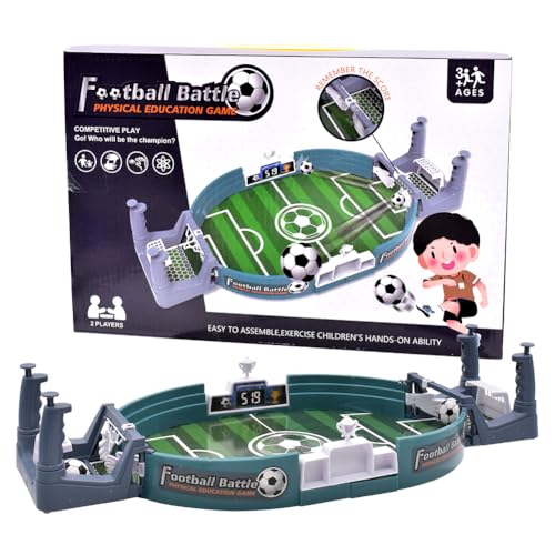 Interaktives Tischkicker mit 2 Fußbälle,Mini Tischfussball Spielzeug,Tischfussball Spiele Mini Tischkicker Desktop Spielzeug Tisch Fußball Kit Geschenk für Kinder Erwachsene Fußball für Jungs von BuLKee