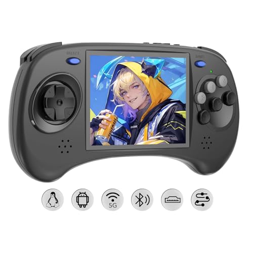 BuLuHAHA RG ARC-D Handheld Spielkonsole, Android 11 und Linux System,16G+128G TF Karte 4451 Spielkonsole RK3566 1.8GHz, Retro Konsole RG ARC-D WiFi Bluetooth Moonlight Streaming HDMI Ausgang von BuLuHAHA