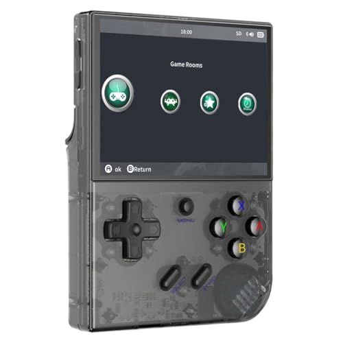 BuLuHAHA RG35XX Plus Retro Handheld Spielkonsole, 64G Retro Konsole 3.5", Linux-System ARM Cortex-A53 1.5GHz, Handheld Spielekonsole Unterstützt HDMI TV-Ausgang 5G WiFi Bluetooth 3300mAh(Black) von BuLuHAHA