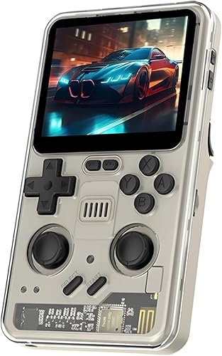 RGB20 Pro Handheld Spielkonsole 64GB RK3566 Quad-Core Open Source System, Duale TF Karten, TV Ausgang, Retro Konsole 3,2 Zoll IPS Bildschirm,5000 mAh, klassisches Spiel erlebnis（White） von BuLuHAHA