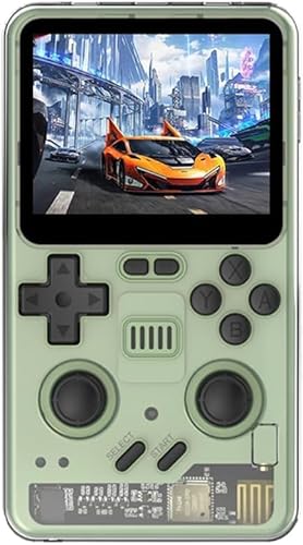 BuLuHAHA RGB20 Pro Handheld Spielkonsole 64GB RK3566 Quad-Core Open Source System, Duale TF Karten, TV Ausgang, Retro Konsole 3,2 Zoll IPS Bildschirm,5000 mAh, klassisches Spiel erlebnis（grüner） von BuLuHAHA