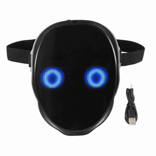 Buachois LED -Maske mit programmierbarer App und Gestenerkennung, farbenfrohe Unisex -LED -Gesichtstransformationsmaske mit 45 dynamischen 70 statischen Mustern für Rollenspielkostümpartys von Buachois