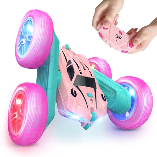 Ferngesteuertes Auto, RC Auto 90 Min Spielzeit RC Stunt Auto 2.4Ghz 360° Rotierender RC Crawler mit Licht, 4WD Drift RC Stunt Race Car Geschenk Spielzeug für Spielzeug Jungen im Alter von 6 -12 Jahren von Bubbacare