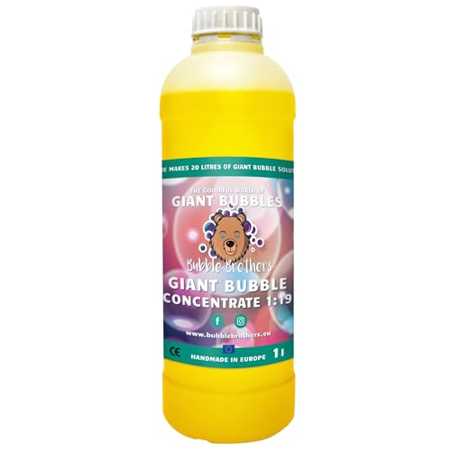 Bubble Brothers Seifenblasen Nachfüllflasche 5L Seifenblasenflüssigkeit Seifenblasenlösung Konzentrat für Riesenseifenblasen Stabile Seifenblasen (1x 20L) von Bubble Brothers