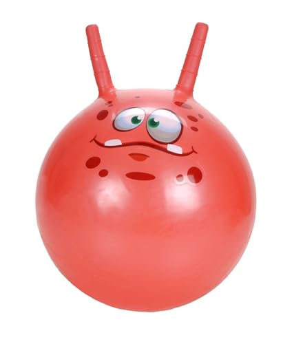 Bubble Store Hüpfball für Kinder mit lustigem Comic-Monster, Durchmesser ca. 45 cm, Tragkraft max. 50 kg (Hellrot) von Bubble Store