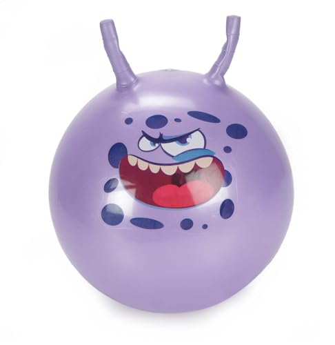 Bubble Store Hüpfball für Kinder mit lustigem Comic-Monster, Durchmesser ca. 45 cm, Tragkraft max. 50 kg (Lila) von Bubble Store