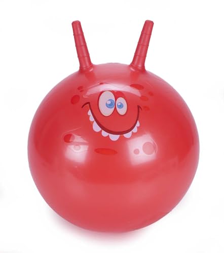 Bubble Store Hüpfball für Kinder mit lustigem Comic-Monster, Durchmesser ca. 45 cm, Tragkraft max. 50 kg (Rot) von Bubble Store