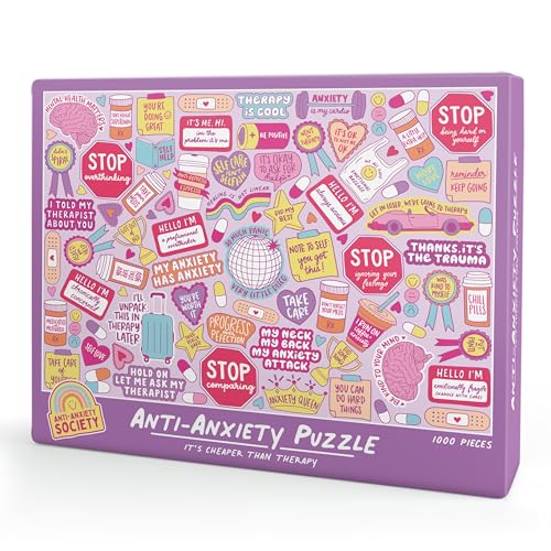 Bubblegum Stuff Anti-Angst-Puzzle – 1000 Teile medidative Kreativität – Entspannen Sie Ihren Geist – Entfesseln Sie Ihre kognitiven Fähigkeiten – es ist billiger als Therapie!, BG2327 von Bubblegum Stuff