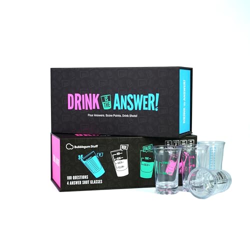 Bubblegum Stuff Drink Is The Answer - Wissenswertes Spiel - Trinkspiel - Partyspiel - Antworten gießen - Punktepunkte - Getränkeaufnahmen - Nur für Erwachsene geeignet von Bubblegum Stuff