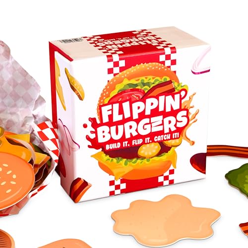 Bubblegum Stuff Flippin' Burgers – Kartenumkehr-Party-Spiel – Build It, Flip It, Catch It – 216 Spielkarten – ab 10 Jahren von Bubblegum Stuff