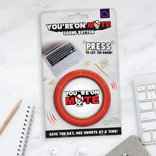 You're on Mute Sound Button - Lustiges, wiederholbares 7-Sekunden-Sound-Bissgerät - Drücken Sie die Taste und hören Sie den Sound.. von Bubblegum Stuff