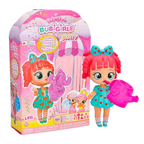 IMC Toys BUBIGIRLS Lexi Überraschungspuppe zum Verkleiden mit Luftballons mit 12 Zubehörteilen – Geschenk Spielzeug für Kinder ab 5 Jahren von IMC Toys