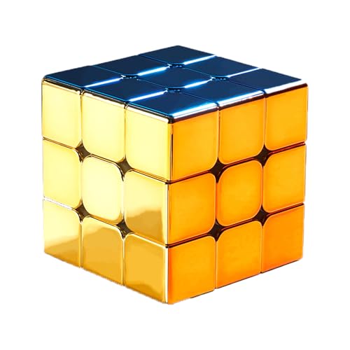 3X3 Speed Cube, Spiegel Zauberwürfelreguläre Version mit reflektierendem Verspiegeltem Metall Geeignet für Zauberwürfel Enthusiasten (Magnetische Version) von Bucaxit