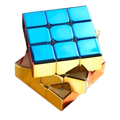 3X3 Speed Cube, Spiegel Zauberwürfelreguläre Version mit reflektierendem, verspiegeltem Metall, geeignet für Zauberwürfel Enthusiasten (Nichtmagnetische Version) von Bucaxit