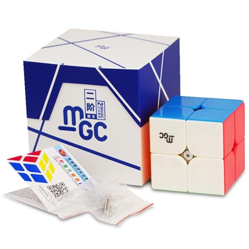 Zauberwürfel, YJ MGC 2x2 Magnetischer Speed-Puzzle-Würfel,3D Stickerless Magic Cube Puzzlewürfe Denksportaufgaben Geeignet für Zauberwürfel Enthusiasten (MGC 2X2) von Bucaxit