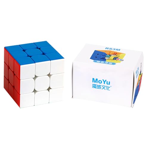 Zauberwürfel，MOYU RS3M 2021 3x3 Zauberwürfel, Magnetische Version, Aufkleberfreier 3x3x3 Speed ​​Cube, Glatt und Leicht Verstellbar, Würfelpuzzle, Spielzeug für Würfelliebhaber (RS3M 2021) von Bucaxit