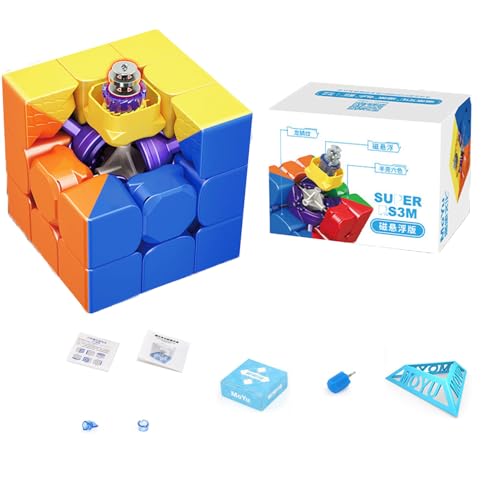 Zauberwürfel，MOYU RS3M 3x3 Zauberwürfel, magnetische Version, Aufkleberfreier 3x3x3 Speed ​​Cube, glatt und leicht verstellbar, professionelles Würfelpuzzle, Spielzeug für Würfelliebhaber (Super-2) von Bucaxit