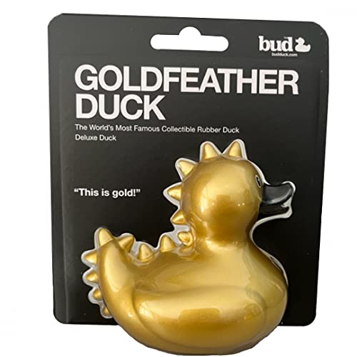 Bud Duck Deluxe Gummiente zum Sammeln, goldfarben von Budduck