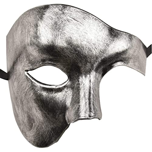 Budstfee Halbgesichtsmaske, Herrenmaskenmaske, Phantom der Oper halbe Gesichtsmaske, Vintage venezianische Karnevalsmaske für Halloween -Kostümparty von Budstfee