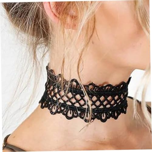 Budstfee Schwarze Halshäuer für Frauen, gotische Schwarze Samt -Spitzen -Halshökchen, Frauen Gothic Halsketten, Verstellbarer Halshärchenschmuck für Frauen und Mädchen von Budstfee