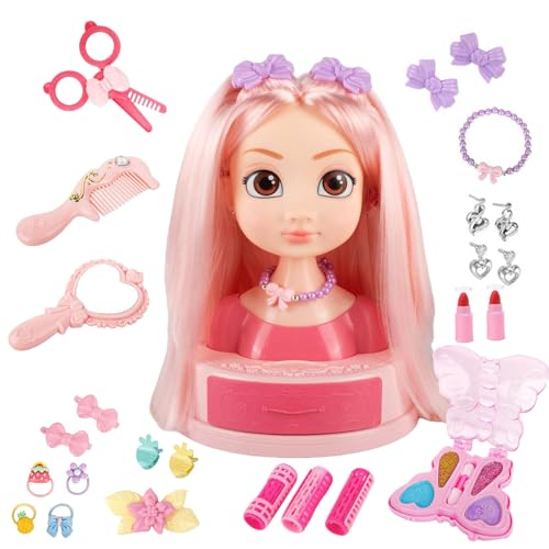 26 Stück Model Styling Head,Schminkkopf Puppe Frisierkopf, Frisierpuppenkopf Zum Frisieren Und Schminken, Kreatives Styling-Spielzeug Für Kinder 26 Stück Model Styling Head,Schminkkopf Puppe Frisierkopf, Frisierpuppenkopf Zum Frisieren Und Schminken, Kreatives Styling-Spielzeug Für Kinder von Buerfu