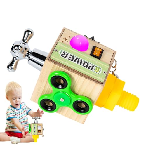 Baby Wood Motorikwürfel| Motorikspielzeug Activity Würfel,Busy Activity Cube Fidget-Cube Stresswürfel Anti Stress Spielzeug Für Kleinkinder Ab 3 Jahren von Buerfu