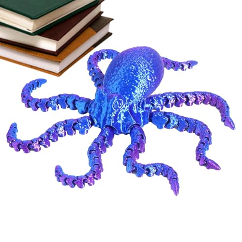 Buerfu 3D-gedrucktes Oktopus-Spielzeug,3D-gedrucktes Oktopus-Zappelspielzeug | Tierfigur zum Stressabbau | Stressabbau-Figur, kreatives -Ornament, Bunte Actionfigur für Heimdekoration, Weihnachten von Buerfu