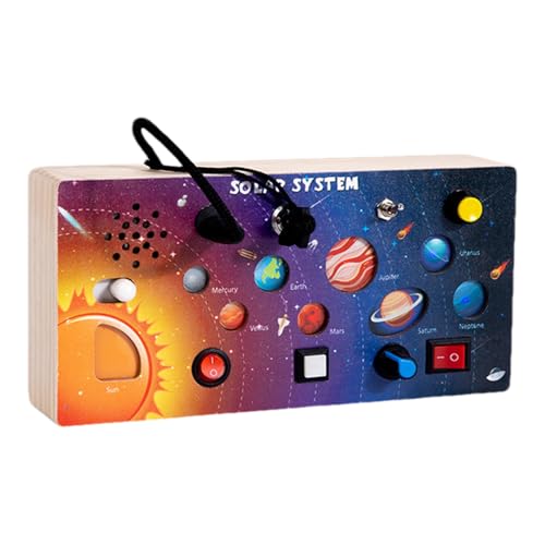 Buerfu Aktivitätsbrett Für Kinder - Planetenspiel Mit LED-Beleuchtung Für Kinder,LED-Lichtsteuerung, Lernspielzeug Mit Motorschulung & Realistischen Weltraummotiven Für Schule, Mädchen Buerfu Aktivitätsbrett Für Kinder - Planetenspiel Mit LED-Beleuchtung Für Kinder,LED-Lichtsteuerung, Lernspielzeug Mit Motorschulung & Realistischen Weltraummotiven Für Schule, Mädchen von Buerfu